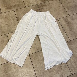 Lunya wide leg ankle pants - WHITE / SMALL